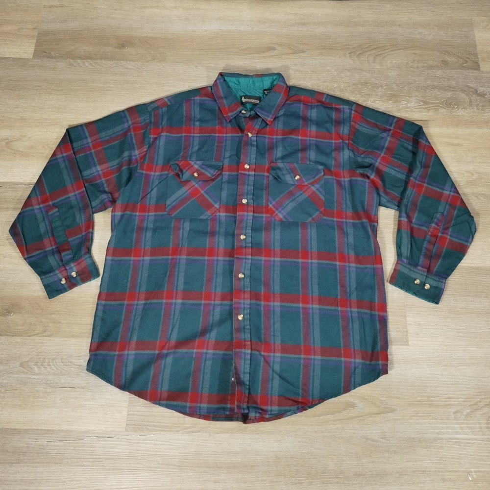 🔥 VTG 90s 🔥 Timber Ridge Red Green Plaid Flannel Large Oversized Lumberjack